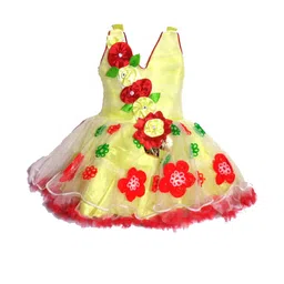 Samjho Fashion Girls Embellished V-Neck Georgette Fit & Flare Maxi Dress-image-73