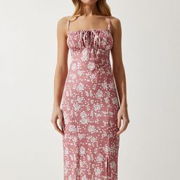 Happiness istanbul Floral Print Sheath Midi Dress-picture-35