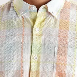 HERE&NOW Slim Fit Checked Opaque Casual Shirt image 4
