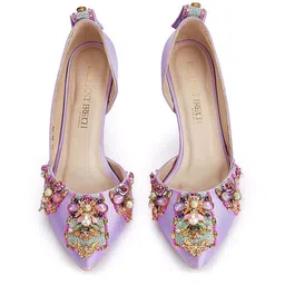 Papa Don't Preach Embellished Stiletto Peep Toes image 5