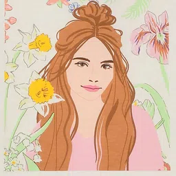 R&B Print Puff Sleeve Cotton Top image 5