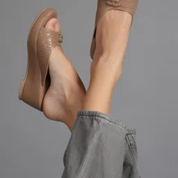 Bella Rosa Textured Peep Toe Wedge Sandals-image-92