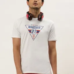 AMSWAN Men Typography Printed Raw Edge T-shirt-picture-30