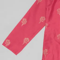 indus route by Pantaloons Boys Floral Printed Straight Kurta With Trousers image 5