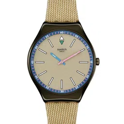 Swatch Sunbaked Sandstone Men Leather Straps Analogue Watch SYXM100-picture-10