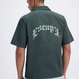 glitchez Relaxed Drip Printed Bowling Shirt image 5