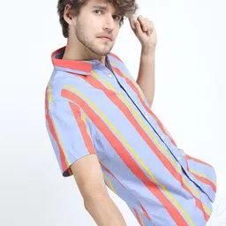 HIGHLANDER Men Striped Slim Fit Shirt-picture-24
