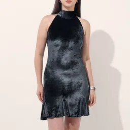 Freehand by The Indian Garage Co Velvet Bodycon Dress-picture-29