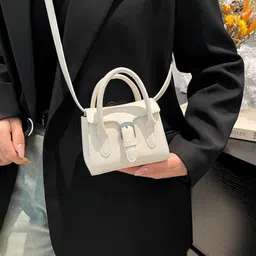 corsica DressBerry Buckle Detailed PU Structured Handheld Bag image 3