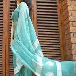 VILLE FASHION Ethnic Motifs Woven Design Zari Kanjeevaram Saree-picture-35