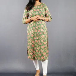ZARIA Women Floral Printed Flared Sleeves Kurta-picture-10