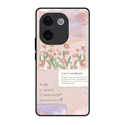 QRIOH Floral Printed Vivo T3 Pro 5G Back Case Mobile Accessories-image-44