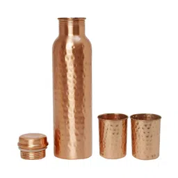 INTERNATIONAL GIFT Copper-Toned Single Copper Solid Water Bottle-image-34