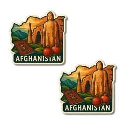 GIFTODAY Set Of 2 Brown & Green Printed Durable Decorative Magnets-image-21