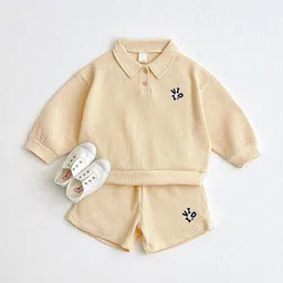 LULU & SKY Unisex Kids Striped T-shirt with Shorts-picture-51