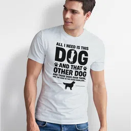 Seekbuylove Men Bio Finish Funny Dog Lover Round Neck Pure Cotton T-shirt-picture-35