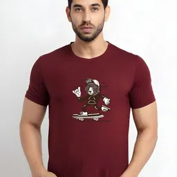 KaamBhari Graphic Printed Round Neck Pure Cotton Regular Fit T-shirt-picture-31