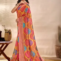 YASHASVI FASHION Ethnic Motifs Zari Silk Blend Mysore Silk Saree image 2