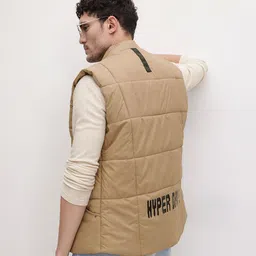 The Roadster Life Co. Typography Detail Paneled Padded Gilet-image-98