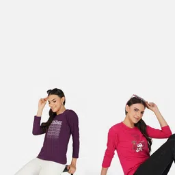 Metronaut Women 2 Printed Bio Finish Applique T-shirt image 5