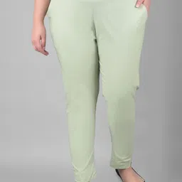 Comfort Lady Women Plus Size Solid Mid-Rise Casual Regular Trouser-image-92