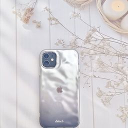 CASE CREATION Women iPhone 12 Solid Impact Resistant Ombre Holographic Back Case-picture-39