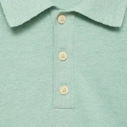 MANGO MAN Fine Knit Polo Collar T-shirt image 4