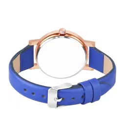 Gopal Shopcart Unisex Pack Of 2 Embellished Dial Analogue Watch C36RG BLK BLU R2 Leather image 4