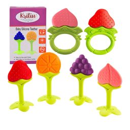 Kritiu Pack Of 6 Fruit Shapeed Baby Teether-picture-7