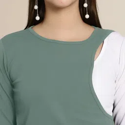 Mast & Harbour Women Pack Of 2 Puff Sleeves Peplum Top image 2