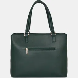 Forever Glam by Pantaloons Colourblocked PU Oversized Structured Shoulder Bag with Applique image 5