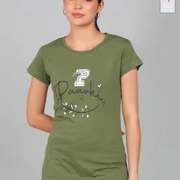 PAAVKI Pack Of 2 Typography Printed Round Neck Cotton T-shirts-image-78