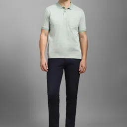 Louis Philippe Men Printed Polo Collar Pockets T-shirt image 2