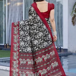 KALINI Floral Printed Art Silk Saree image 4