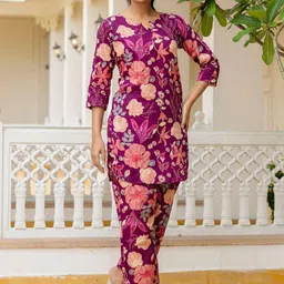 FERANOID Printed Pure Cotton Tunic With Trousers Co-Ords image 3