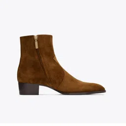 ITALIAN SHOES CO Leather Ankle Length Cuban Boots-picture-51