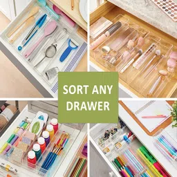 Kuber Industries Transparent 6 Pieces Wardrobe Drawer Organisers image 3