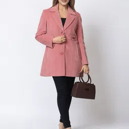 lady leaf Acrylic Solid Coat For Women image 5