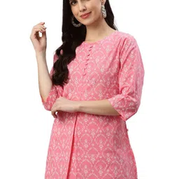YASH GALLERY Floral Printed Pure Cotton Kurti image 1