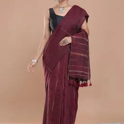 Niska Striped Pure Cotton Handloom Saree-picture-12