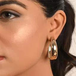 Raf the label Gold-Plated Circular Hoop Earrings-picture-32