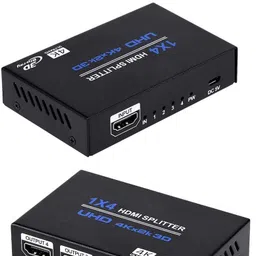Etzin 1x4 HDMI Splitter, 1 in 4 Out HDMI Splitter Audio Video Distributor Box Support 0 inch Blu-ray Player image 5