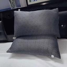 Y&A'M Grey Set of 2 Fibre Filled Cotton Ultra Soft Sleep Pillow image 3