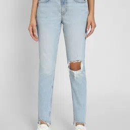 AMERICAN EAGLE OUTFITTERS Women Highly Distressed Heavy Fade Jeans-image-83