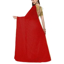 REDFISH Printed Bollywood Chiffon Saree image 2