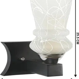 1ST TIME White & White Textured Wood Contemporary Abstract Shaped Shaped Wall Lamp image 2