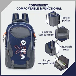 WROGN Unisex Brand Logo Backpack with Hip Strap image 2