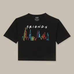 Kids Ville Girls Friends Printed Pure Cotton Loose-Fit T-Shirt-image-49