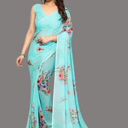 HERE&NOW Floral Printed Saree image 1