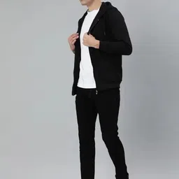 The Roadster Lifestyle Co Men Solid Full Sleeve Casual Zipper Hoodie Sweatshirts-picture-11